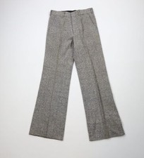 Vtg 60s 70s Mens 28x32 Distressed Atomic Fleck Wool Tweed Bell Bottoms Pants USA