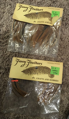 Chinchilla Hackle 10 Feathers 2 packs Feather Weight Mercantile