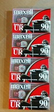 Maxell Audio Cassette, Normal Bias, 90 Minutes - 4ct- sealed