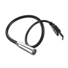 FLEXIBLE USB LIGHT for Reading Laptop PC Desk travel adjustable snake book lamp