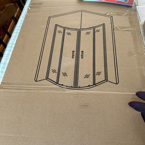 ELEGANT Quadrant Shower Enclosure 800x800mm Wet Room Safety Clear Glass