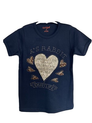 Branded Children s Clothing Cat & Jack T-Shirt Girls 4T A s Rabbit Print New