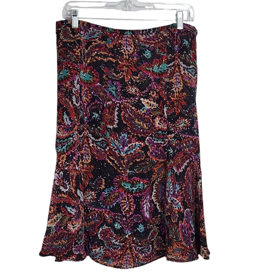 Falda Vintage Y2K Multicolor Abstracto Floral Transparente Superposición Hada Capricho Mp Foto 2 de 4