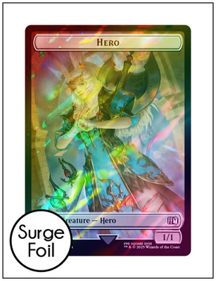 1x Hero Token - 0033, Surge Foil, Final Fantasy, Magic MTG NM