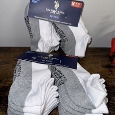 Boys no-show socks U.S. Polo ASSN. 10 pair medium 9-2.5 Shoe Size two packs