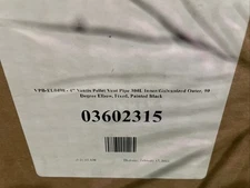 VPb-EL0490 4” ventis pellet vent pipe, 90 degree fixed elbow black