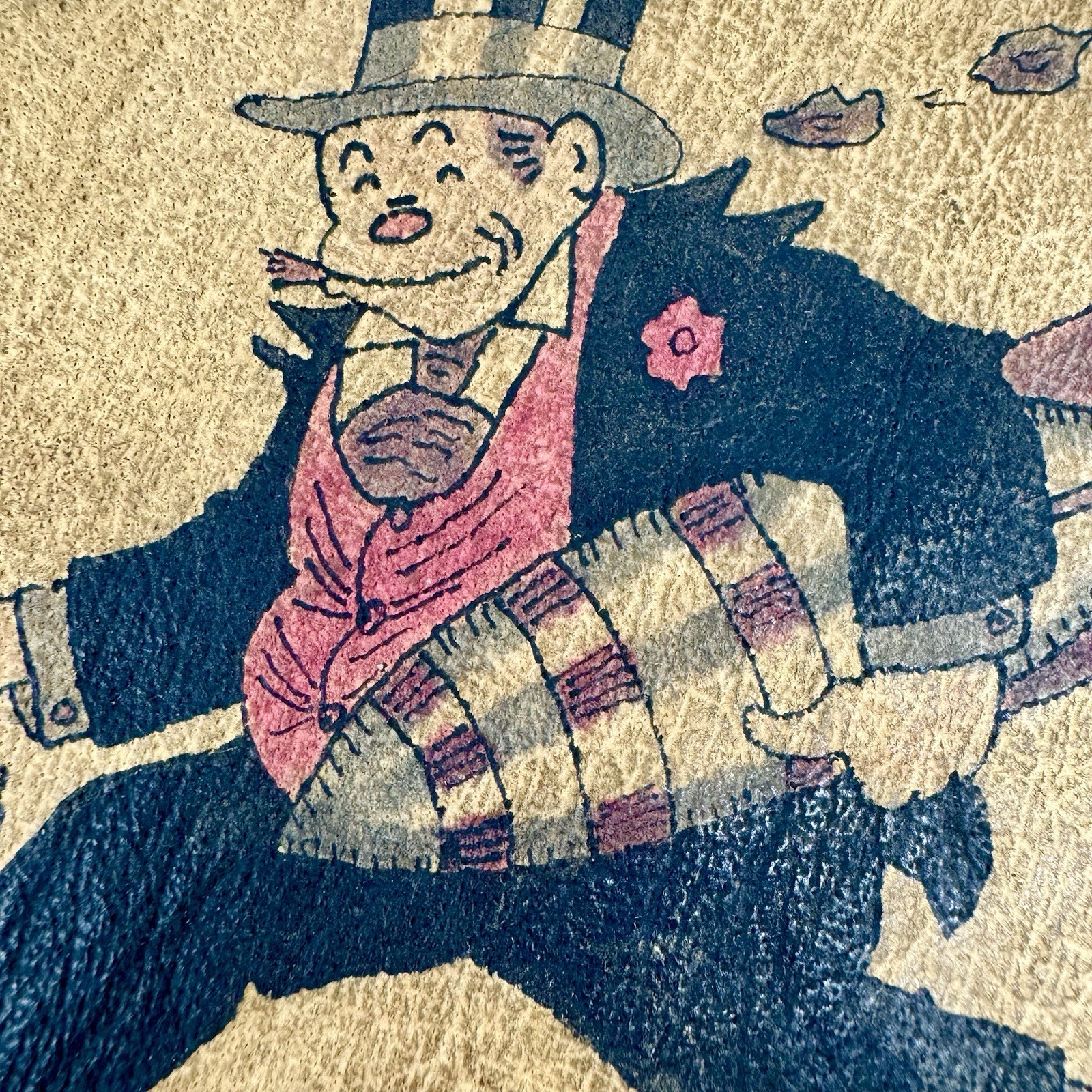 WWII Flying Tigers 14th AF Hand-Painted Leather Patches • Theater-Made Authentic