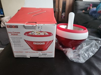 2016 Zoku Edelstahl Eismaschine - Rot Einfrieren, Eismischung einfügen, ansehen