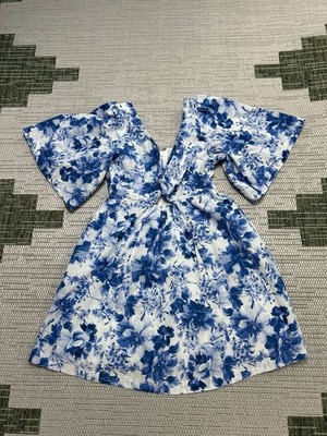 abercrombie and fitch blue and white dress Abercrombie & Fitch Blue White Polka Dots Sleeveless Ruffle Mini Tank – Brie