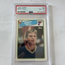 1988-89 Topps Brett Hull #66 PSA 6 Rookie RC HOF - Looks Better