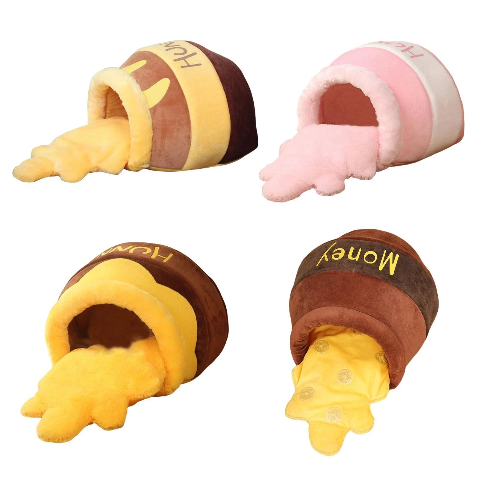 Puppy Pet Cat Bed Comfy Cushion Cozy Cave Soft Nest House Sleep Bed Kennel