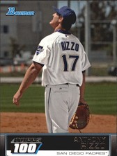 2011 Bowman Topps 100 Anthony Rizzo TP46 RC Rookie Card San Diego Padres Cubs. rookie card picture