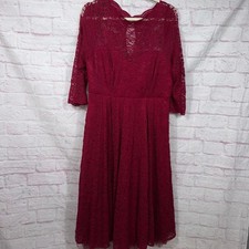 Torrid Red Lace Midi Illusion Dress Size 16 NWT
