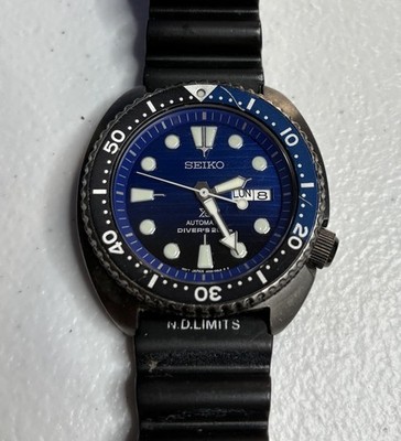 Seiko Padi Turtle Special Edition Blue Black Automatic Diver 4r3605h0 20 G2U