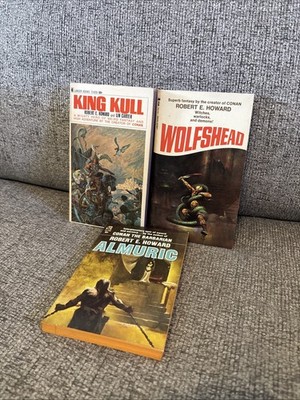 Robert E Howard 3 book lot. King Kull, Wolf s head, Almuric Lot Of 3 READ