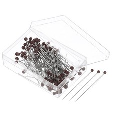 200Pcs Sewing Pins, 1.5 Inch Pearlized Ball Head Pins Straight Pin Brown