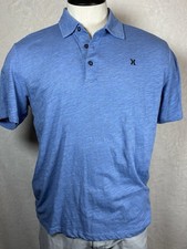Hurley Ace Vista Short Sleeve Polo Shirt in Unity Blue Heather Men  s Medium