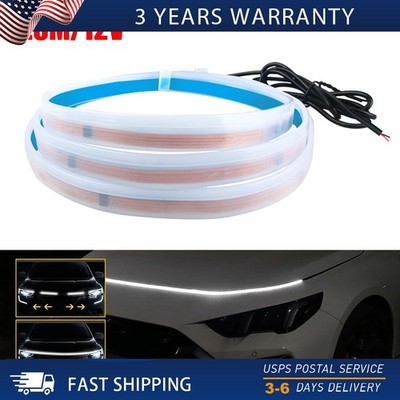 White Dynamic Scan Start Up Kit Hoodbeam Car Hood LED Meteor Strip Light 1.8m