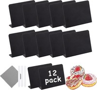 Mini Kreidetafel Set 12 StüCk Zum Beschriften Buffet Schilder Mit 3