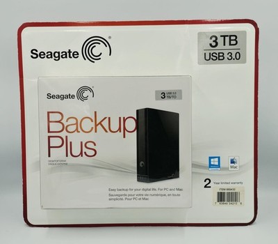 Seagate Backup Plus 3TB Desktop External HDD STCA3000600- Brand New Sealed