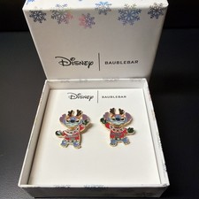BaubleBar Disney Stitch "Naughty List" Christmas Sweater Earrings NEW
