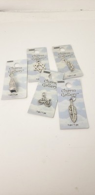 DIY Jewelry Making Charm Lot| Charm Gallery Lot| Silverstone Charms Lot