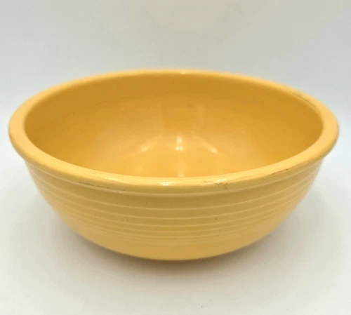 Fiestaware Yellow 9 1/2 In Unlisted Salad Bowl HLC WV Vtg USA 1936 HTF READ