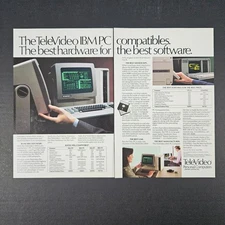 1984 IBM TeleVideo PC Vintage Print Ad International Business Machines Computer