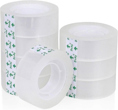 Clear Transparent Tape Rolls 3/4'' x 1000'' Dispenser Refill 8 Tape Rolls Scotch