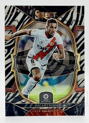 2022-23 Panini Select La Liga Terrace Zebra #48 Oscar Trejo 2/25 Rayo Vallecano