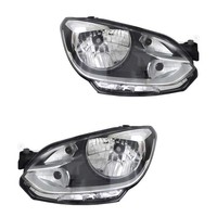 Scheinwerfer Set Links & Rechts Chrom H4/W21/5W Mit Tagfahrlicht FüR VW UP 121