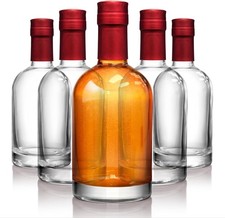 12 Pack 375ml Glass Whiskey Bottles with Corks Empty Liquor Bottles