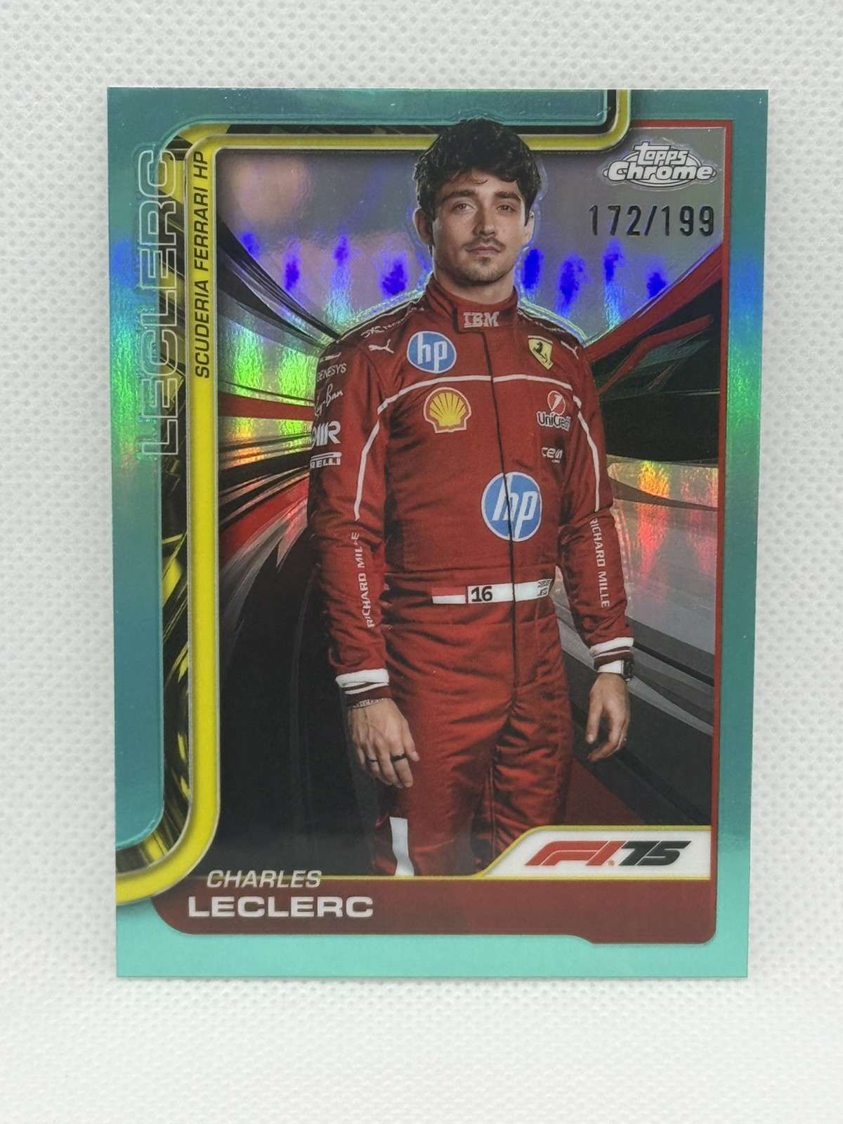 2025 Topps Chrome Formula 1 - Charles Leclerc #3 Teal Refractor /299 Portrait