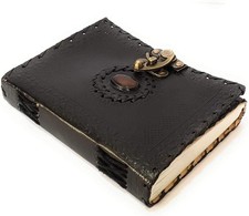 TUZECH Large Writing Notebook Handmade Leather Bound Vintage Journal