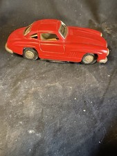 Vintage KS Japan Tin Lith Friction Red Mercedes Toy Car Not Working