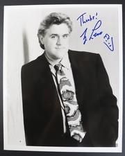 Jay Leno Preprint Autographed Tonight Show 8 x 10 Black & White Photo 1990's