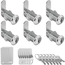 Cabinet Locks with Keys, 1-1/2" Long Cam Lock Keyed Alike, Secure Files Drawe...