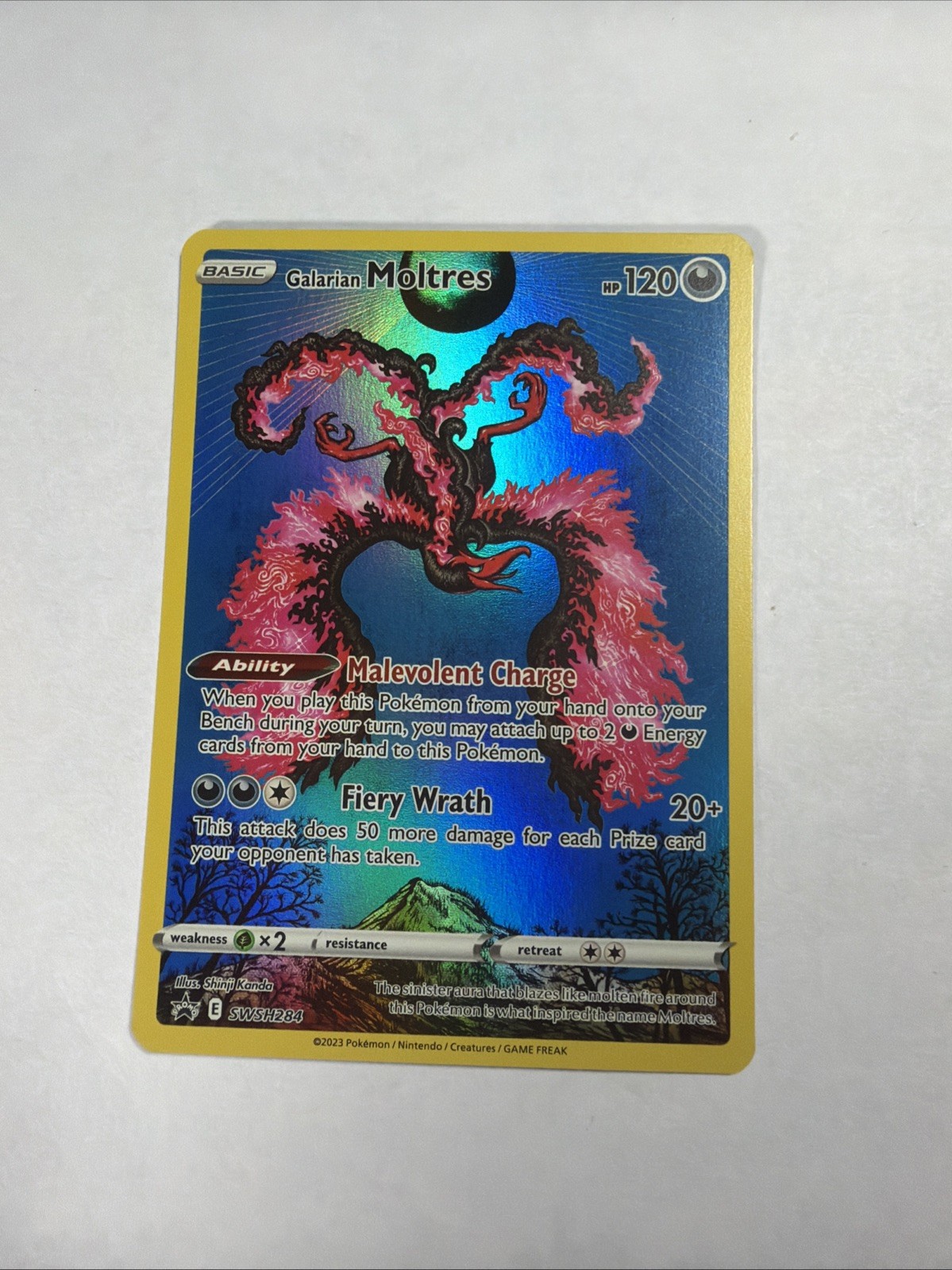 Pokemon TCG Galarian Moltres SWSH284 SWSH Promo Holo HP 120 EN 2023