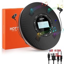 HOTT Portable CD Player Built-in 4 Speakers Bluetooth 5.3 Anti Skip CD