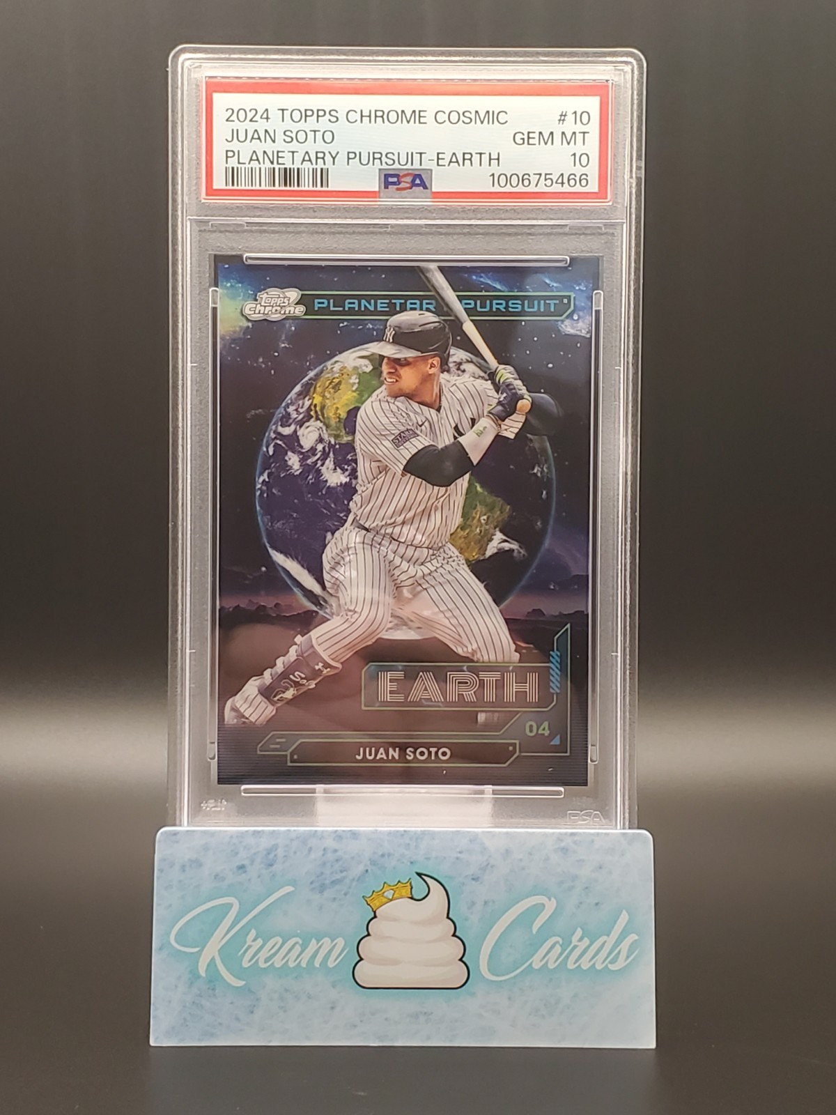 2024 Topps Chrome Cosmic Planetary Pursuit Juan Soto #10 Earth PSA 10 Yankees