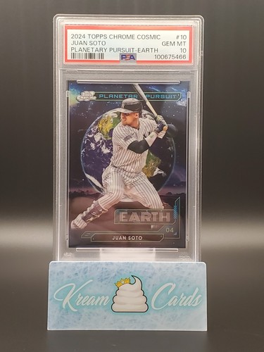 2024 Topps Chrome Cosmic Planetary Pursuit Juan Soto #10 Earth PSA 10 Yankees