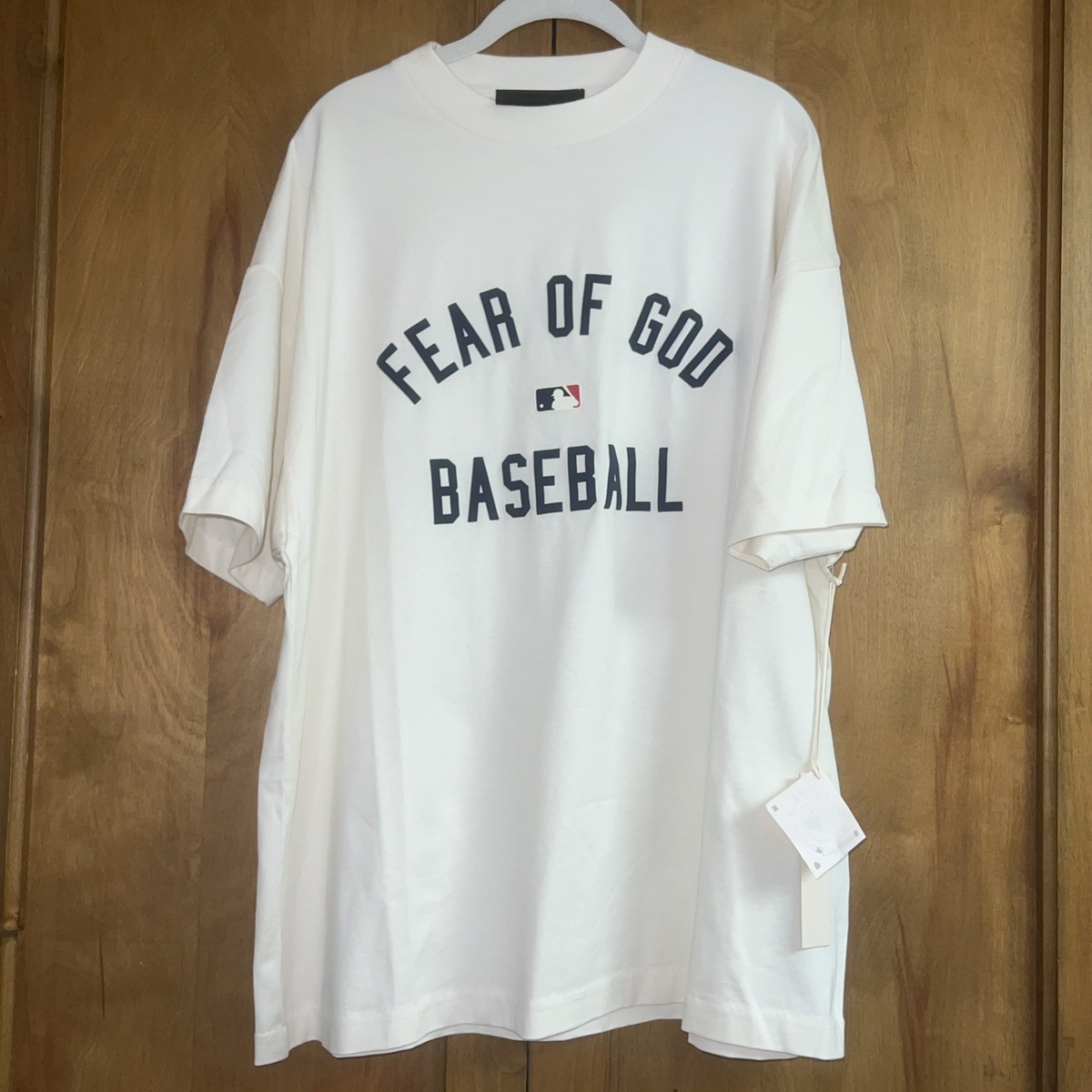 Fear of God Essentials MLB Baseball Short Sleeve T-Shirt Cream Men 