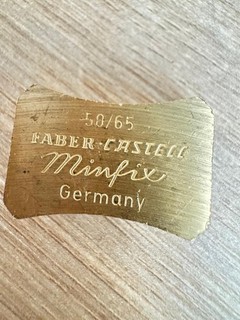 Faber Castell Doppel Minenspitzer Minifix 50/65 Messing