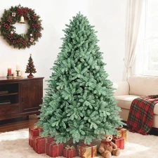 7.5 FT Artificial Spruce Christmas Tree - 2908 PE&PVC Branch Tips - Metal Stand