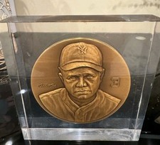 Babe Ruth George Herman Hall Of Fame LEGENDS Baseball Bronze Medal MINT 3” Ltd.