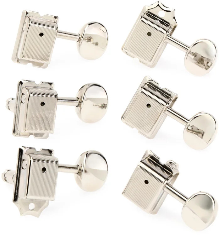 Gotoh SD91-05M MG Locking Tuners - 6-in-line Nickel with Metal Buttons 11290₽