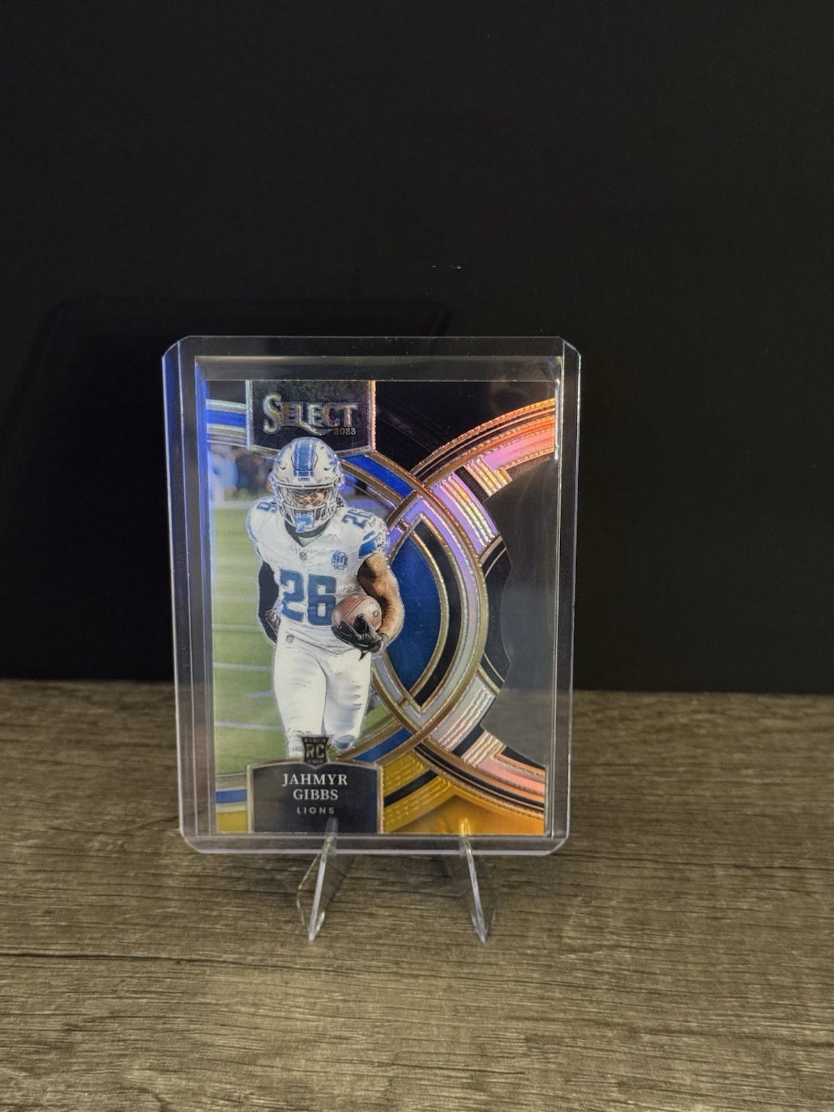 2023 Panini Select - Jahmyr Gibbs #198 Black & Gold Prizm Die-Cut (RC)