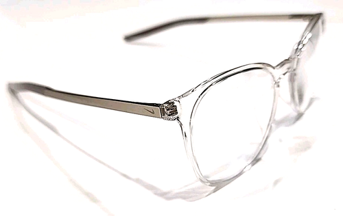 Marco de gafas de metal plateado redondo transparente NIKE 7280 901 50-20 145 - Imagen 3 de 7