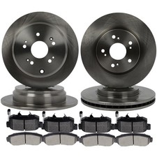 F R Brake Rotors  Ceramic Pads for Acura RDX 10-12 Honda CR-V 07-16