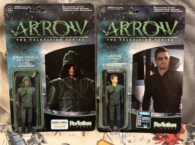 Funko Reaction Figure Lot Pair Green Arrow & John Diggle MOC 2015 Exclusive